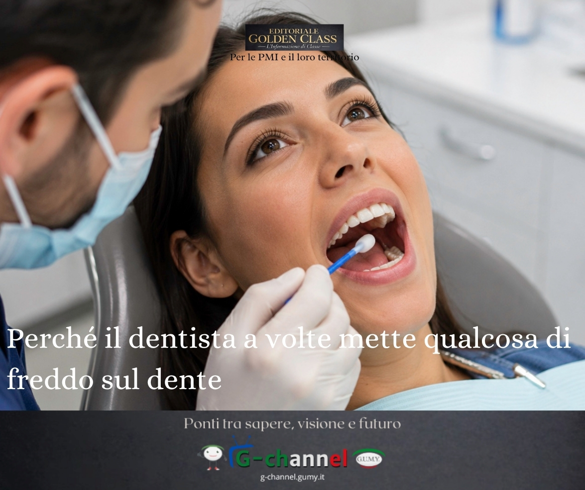 Perché il dentista a volte mette qualcosa di freddo sul dente